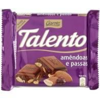 imagem de CHOC GAROTO BARRA TALENTO AMENDOAS PASSAS 25G