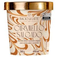 imagem de SORVETE BACIO GELATO 490ML CARAM.SALGADO